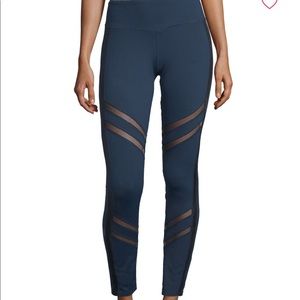 NWT Electric Yoga Navy Mesh Inset Leggings XS